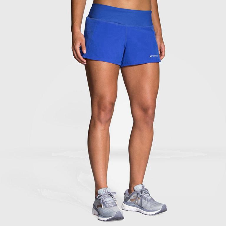 Brooks Chaser 3 Løpeshorts Dame Tilbud - Blå - Norge (GFY379681)